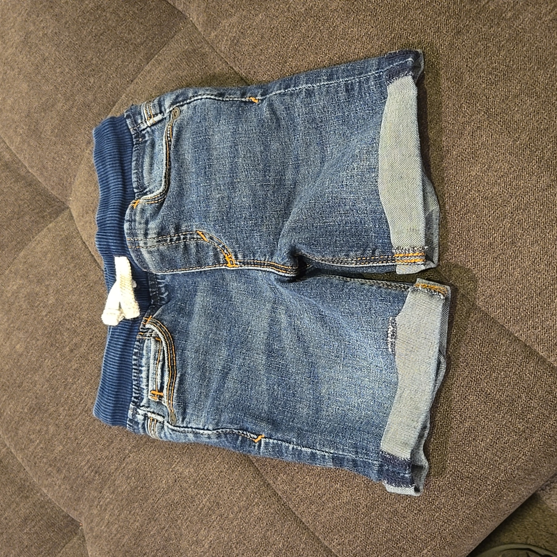 Cuffed Denim Shorts